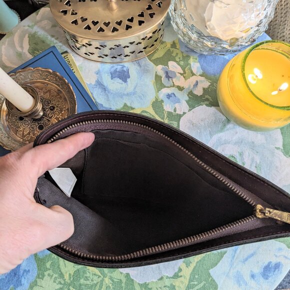 Vintage PACIFIC CONNECTIONS Clutch Purse ~ Zip Top ~ Wristlet Strap - Picture 6 of 7